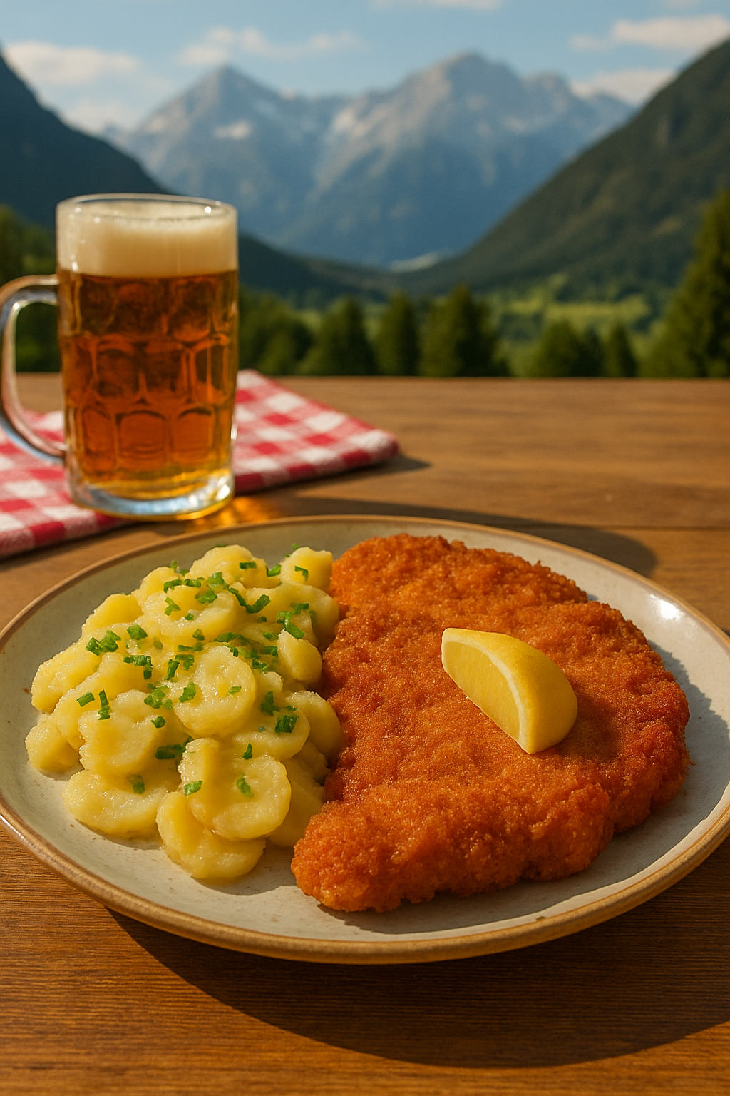 Chicken Schnitzel with Potato Salad