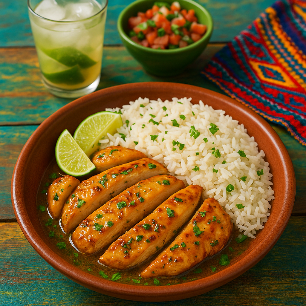 Garlic-Lime Chicken with Rice