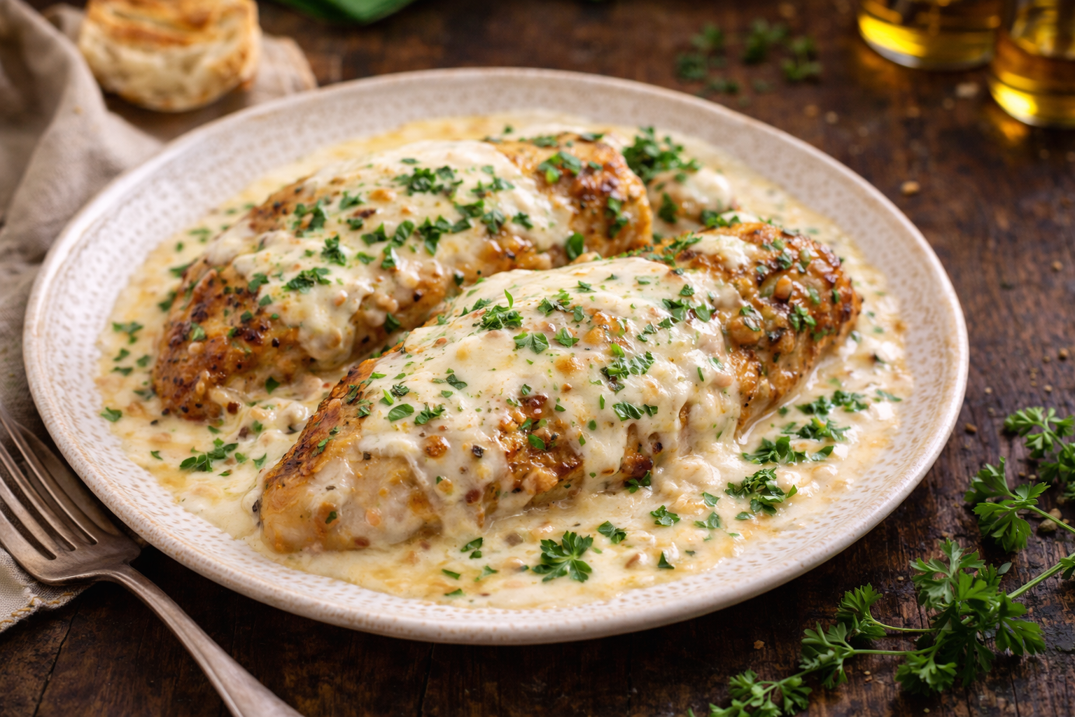 Creamy Mozzarella Garlic Butter Chicken