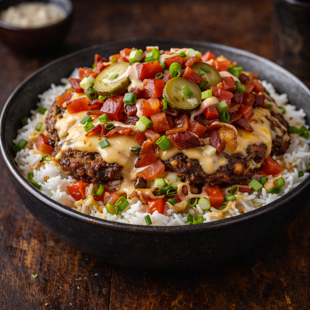 Loaded Smashburger Rice Bowl