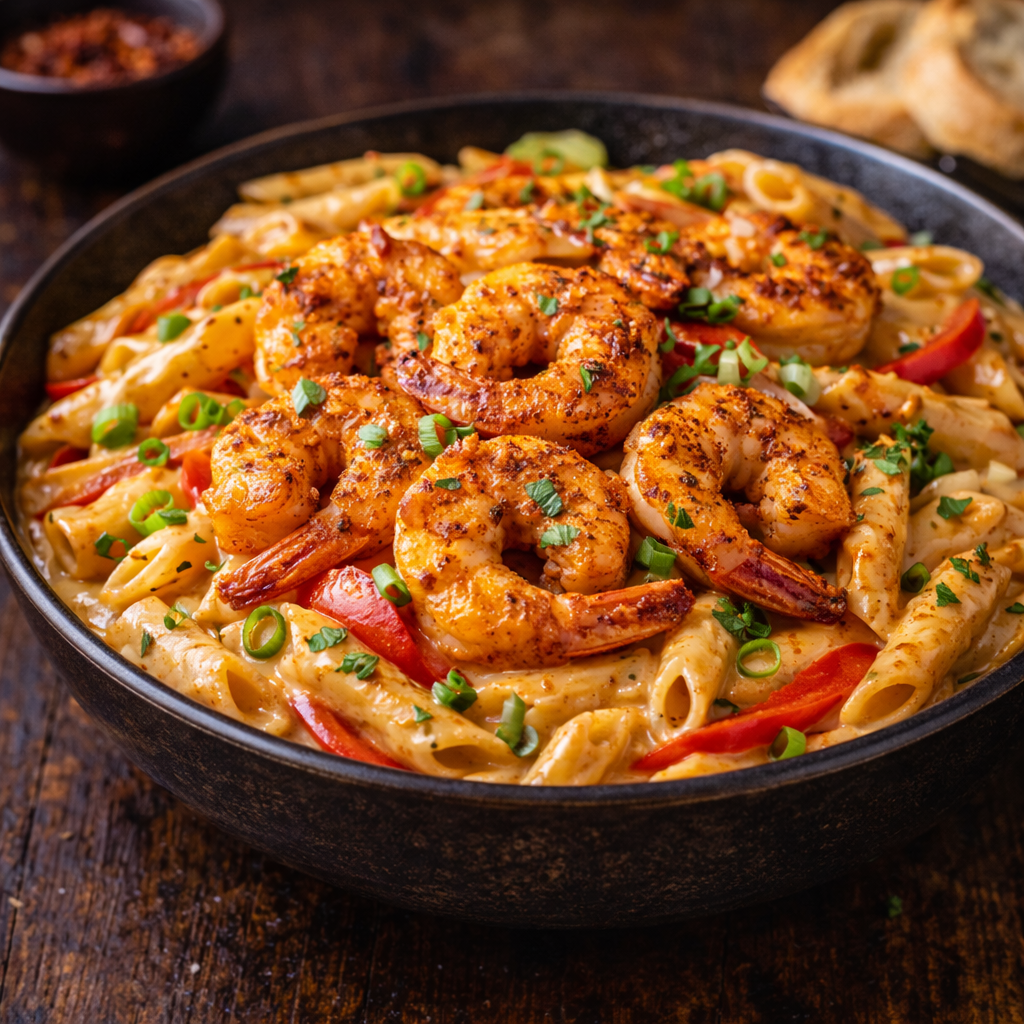 Creamy Cajun Shrimp Pasta