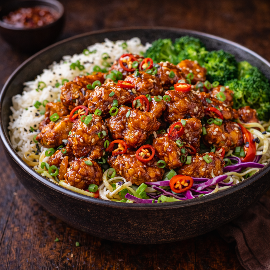 Crispy Chilli Chicken Bowl