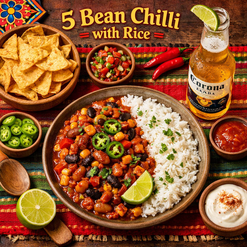 5 Bean Chilli with Rice