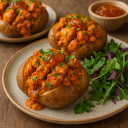 Chicken Tikka Jacket Potatoes