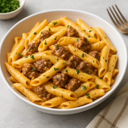 Creamy Penne with Sausage