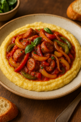 Sausage & Peppers Polenta