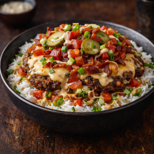 Loaded Smashburger Rice Bowl