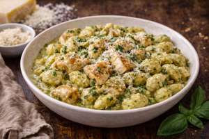 Creamy Pesto Gnocchi with Chicken